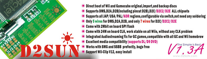 D2Sun v1.3a Mod Chip For Wii